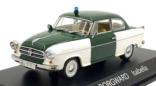 Norev 1/43 Scale 820030 - Borgward Isabella Police Car - White/Green