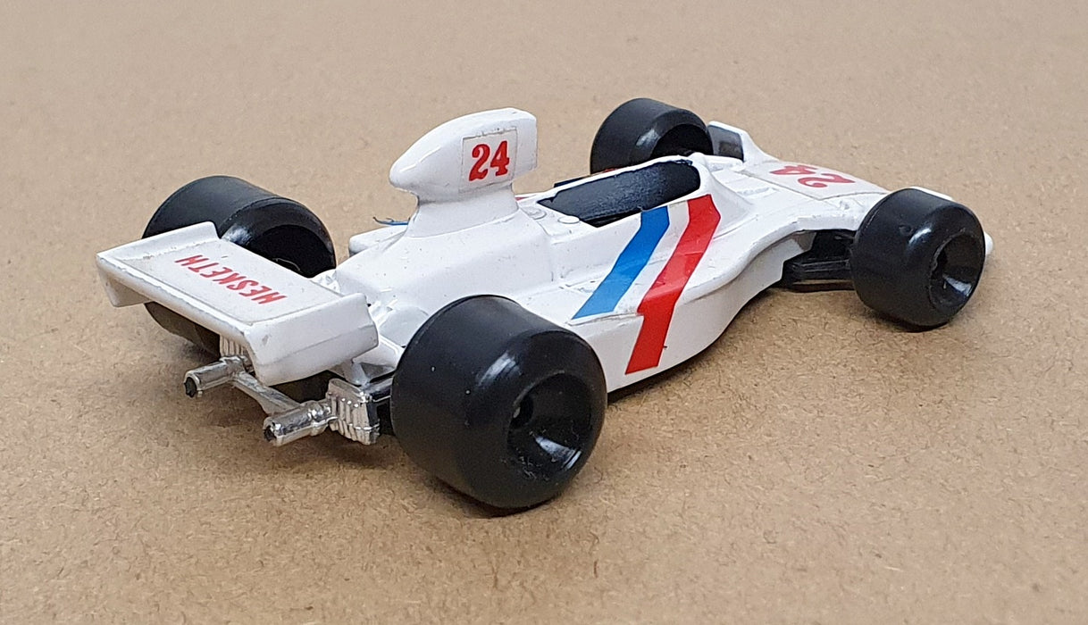 Polistil Appx 8cm Long Diecast RJ.8 - F1 Hesket 308 #24 - White/Blue/Red