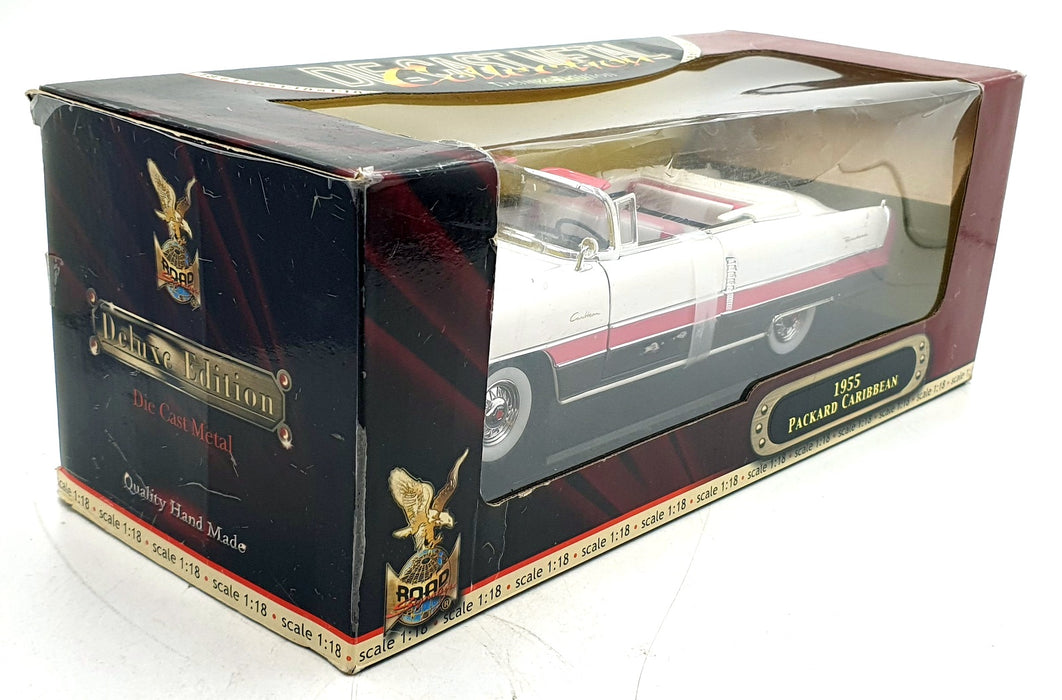 Road Signature 1/18 Scale Diecast 92618 - 1955 Packard Caribbean White Pink