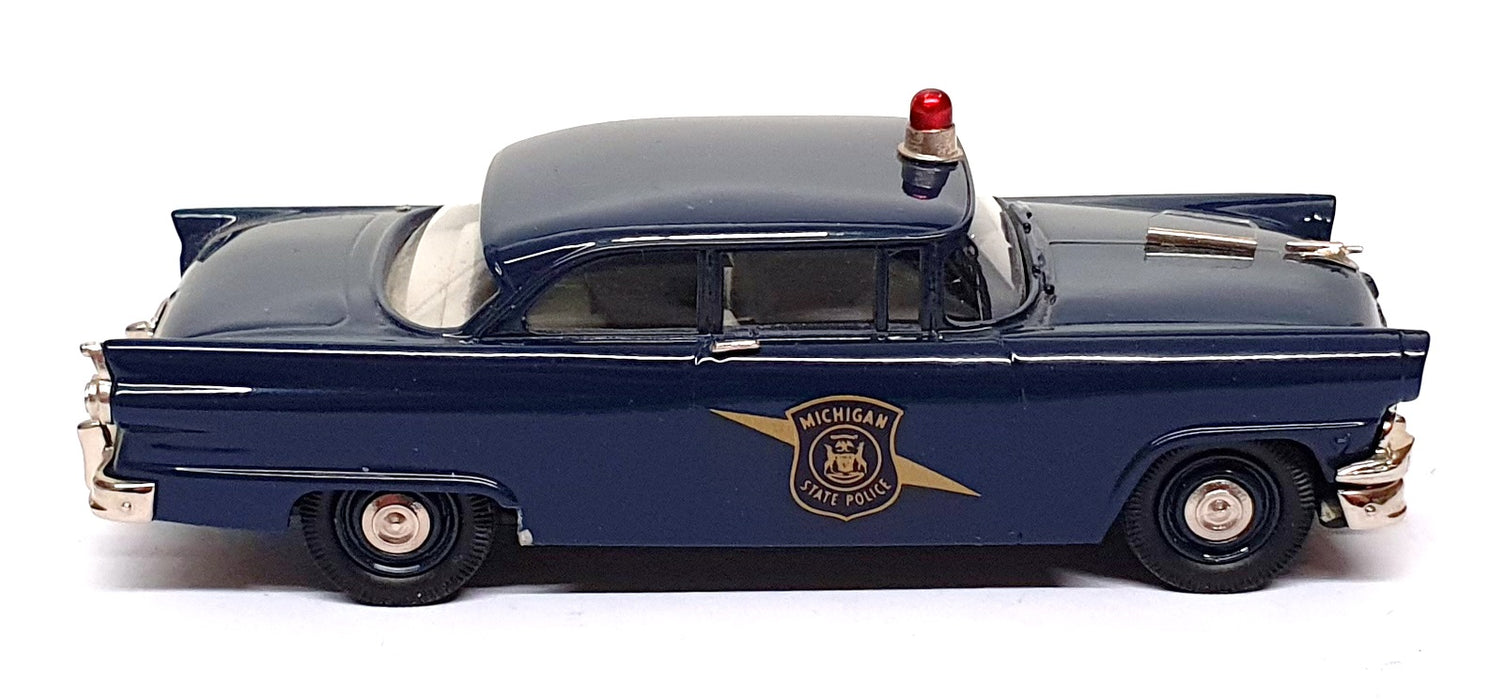 Brooklin 1/43 Scale BRK23AA 1956 Ford Mainline Michigan State Police - Dk. Blue 