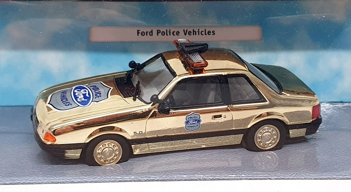 White Rose 1/43 Scale DEDF99084W - 1991 Ford Mustang Police Car - Met. Gold