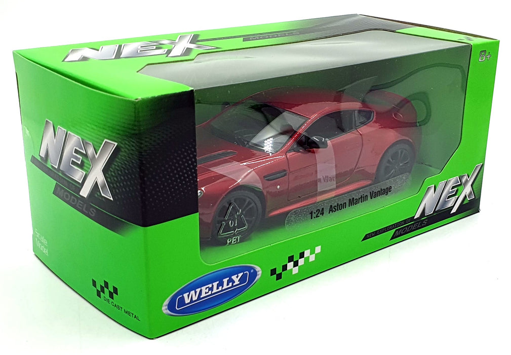 Welly NEX 1/24 Scale Diecast 24129W-T.RD - Aston Martin Vantage - Met. Red