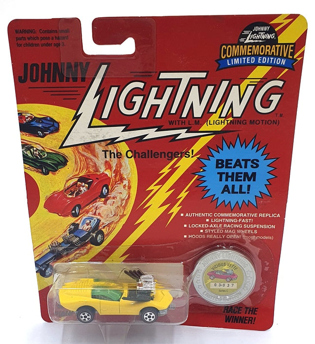 Johnny Lightning 1/64 Scale 100-130 - The Challengers Vicious Vette - Yellow
