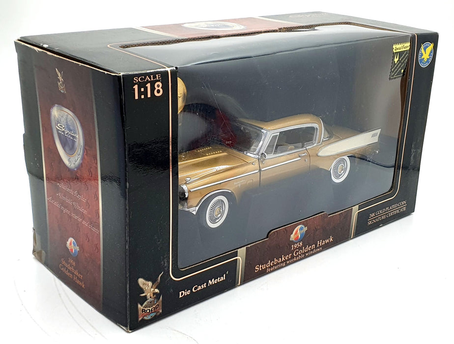 Signature 1/18 Scale Diecast 20018 - Studebaker Golden Hawk - Gold