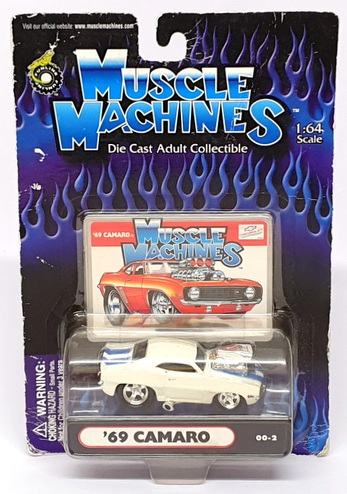 Muscle Machines 1/64 Scale 71161 00-2 - 1969 Chevrolet Camaro - White ...