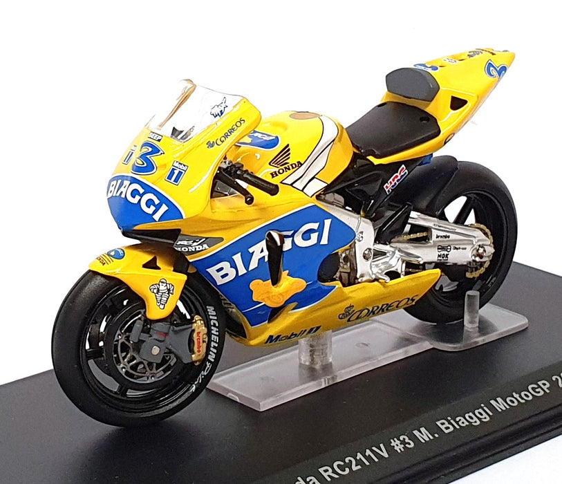 Ixo 1/24 Scale MB014 - Honda RC211V Motorbike #3 MotoGP 2003 Biaggi