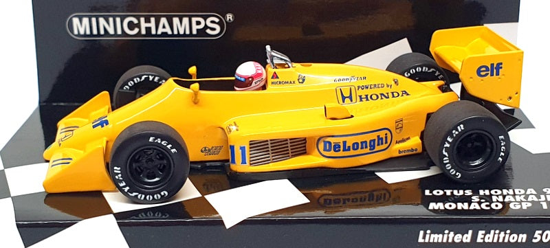 Minichamps 1/43 Scale 400 870011 - F1 Lotus Honda 99T Monaco GP 1987 Nakajima