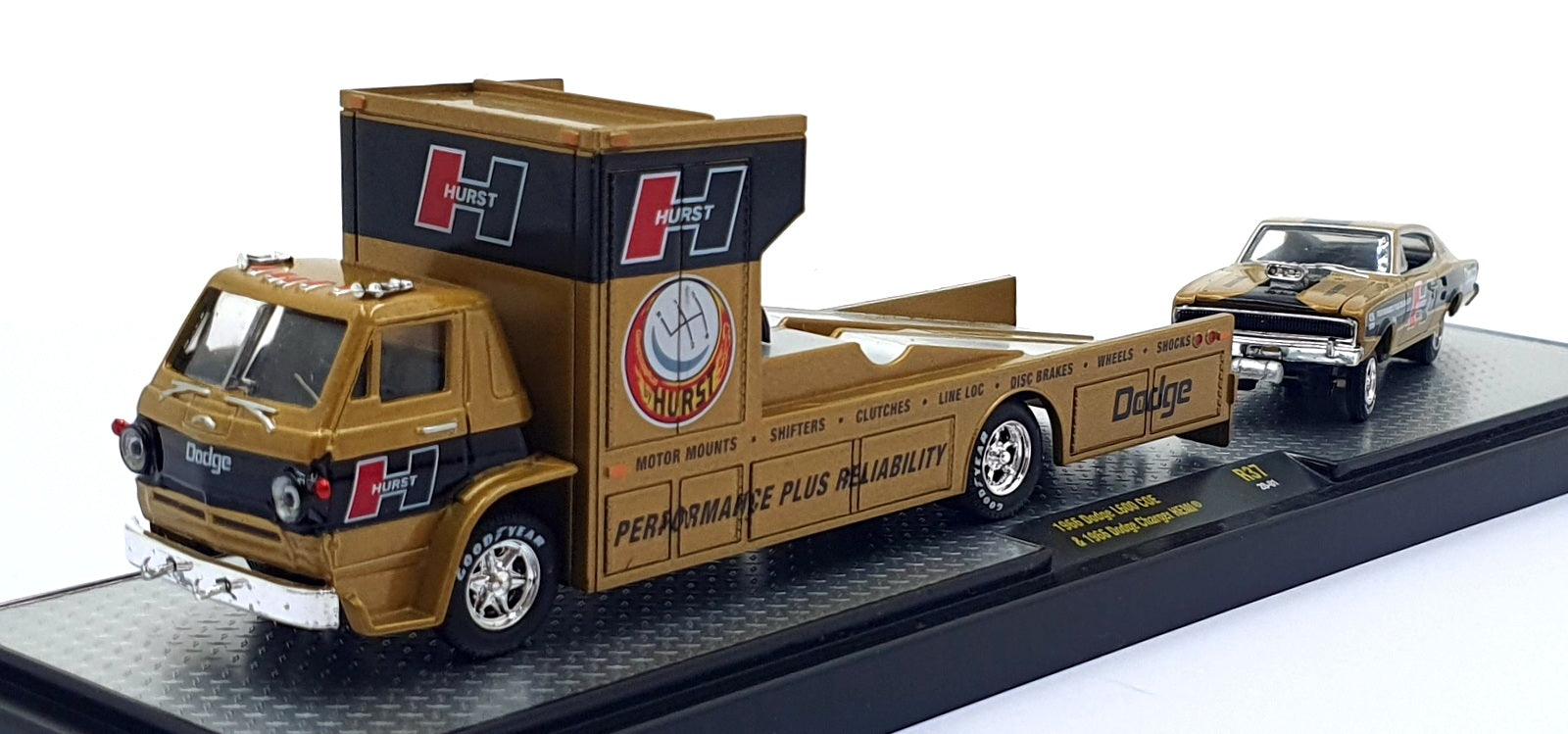 Castline M2 Machines 1/64 Scale R37 - 1966 Dodge L600 COE/Dodge Charger HEMI