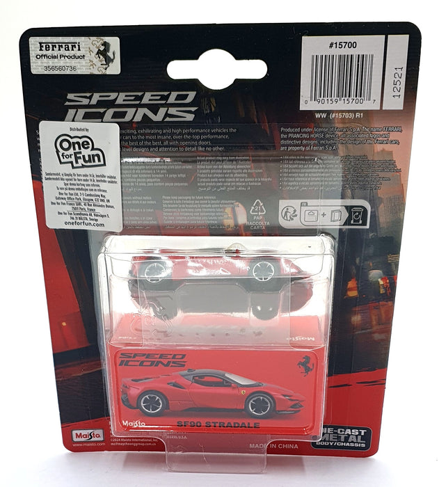Maisto 1/64 Scale 15700 - Speed Icons Ferrari SF90 Stradle - Red