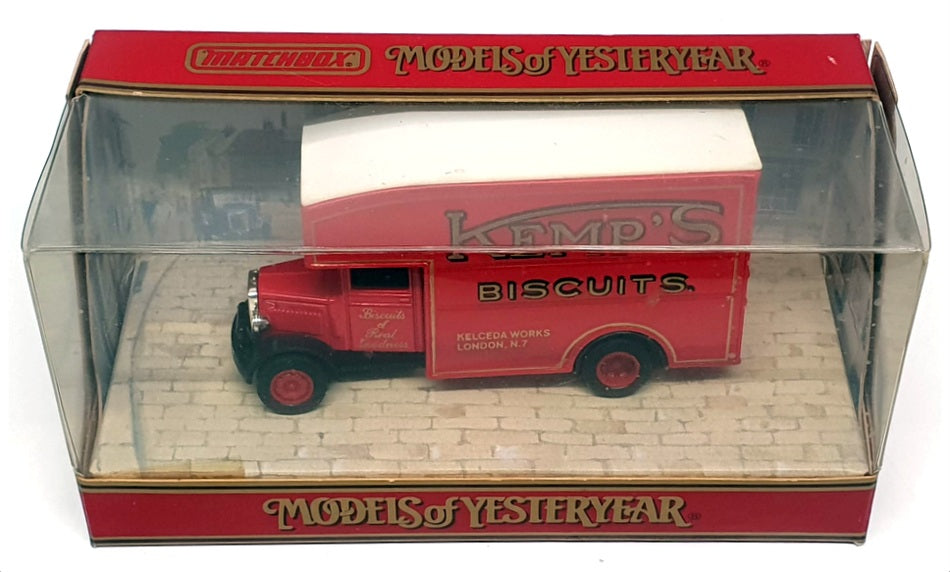 Matchbox 10cm Long Diecast Y-31 - 1931 Morris Courier Van (Kemp's Biscuits) Red