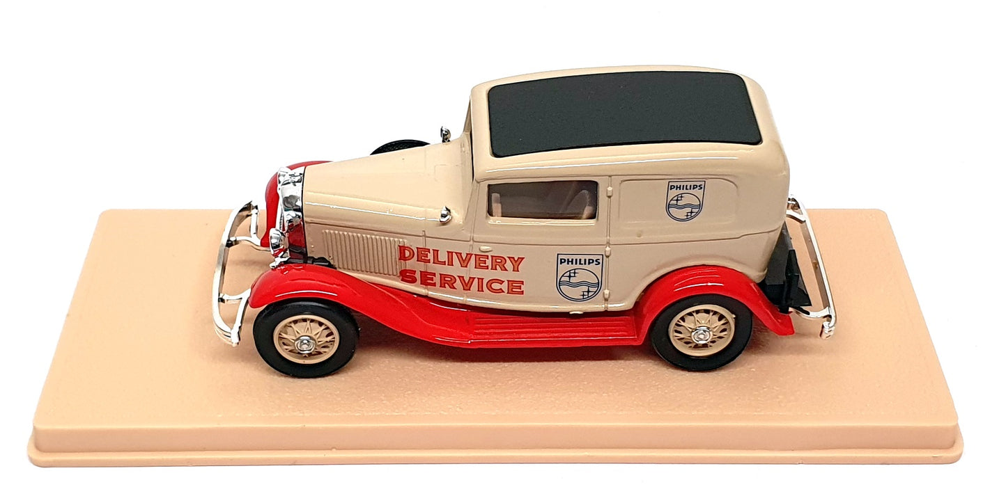 Eligor 1/43 Scale 1217 - 1932 Ford V8 Delivery Van Philips - Beige/Red