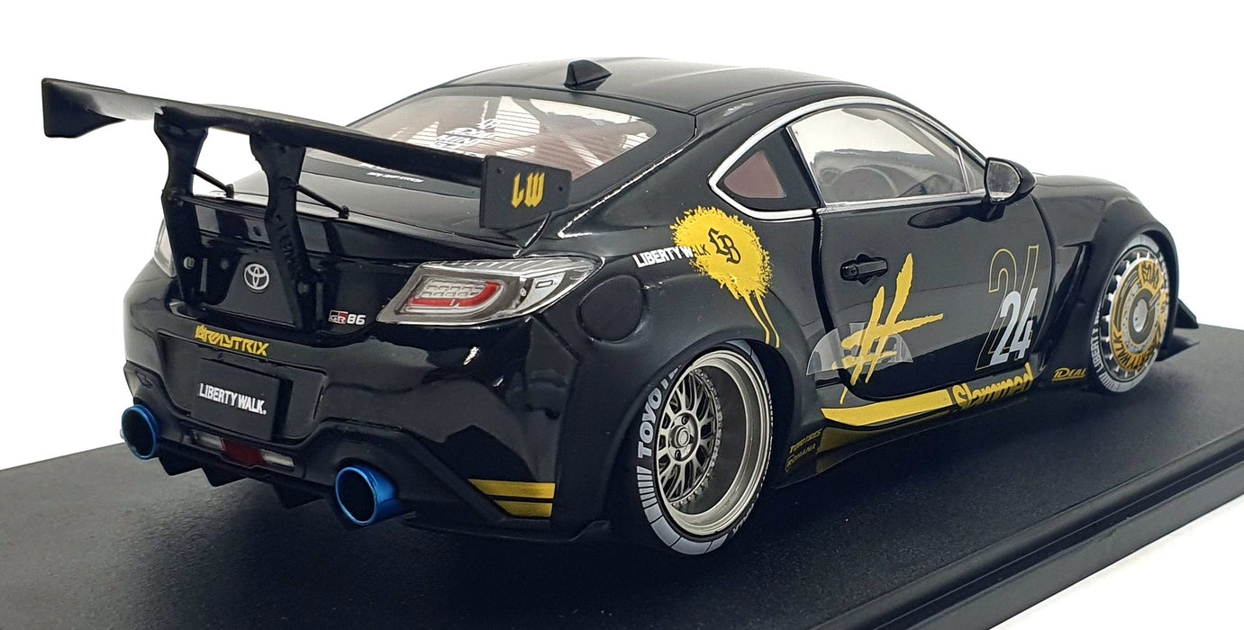 Solido 1/18 Scale S1813603 - 2024 Toyota GR86 Liberty Walk - Black/Gold