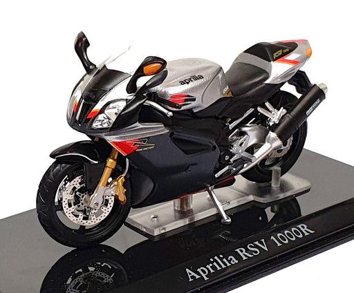 Atlas Editions 1/24 Scale 4 110 103 - Aprilia RSV 1000R Motorbike - Black/Silver