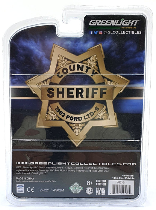 Greenlight 1/64 Scale 30304 - 1982 Ford Ltd-S Sheriff County