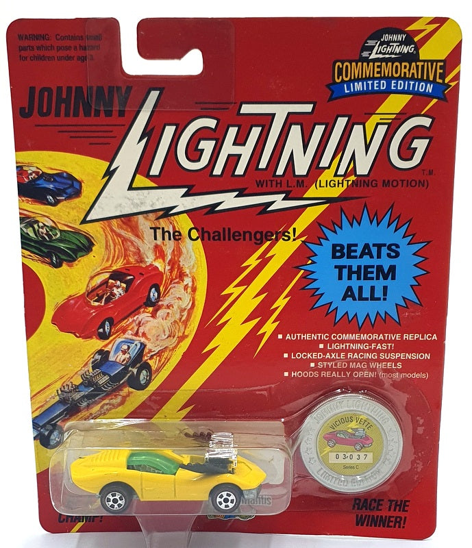 Johnny Lightning 1/64 Scale 100-130 - The Challengers Vicious Vette - Yellow