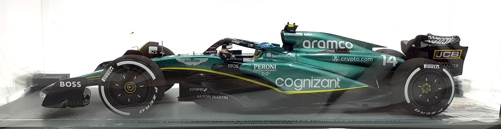 Spark 1/18 Scale 18S956 - Aston Martin AMR23 F1 Team #14 2nd Canada GP 2023