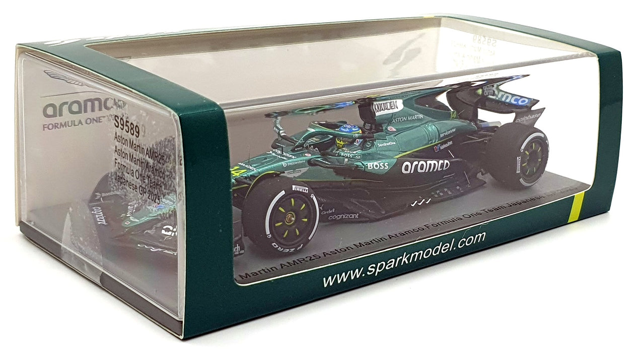 Spark 1/43 Scale S9589 - F1 Aston Martin AMR25 #14 Japanese GP 2025 - Alonso