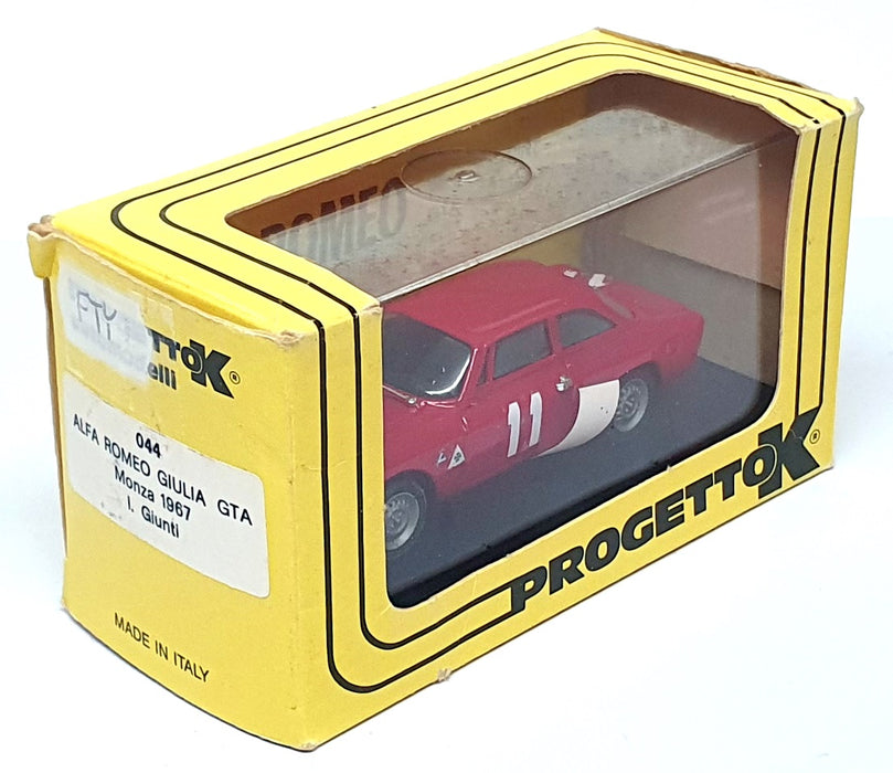 ProgettoK 1/43 Scale 044 - Alfa Romeo Giulia GTA #11 Monza 1967 - Red