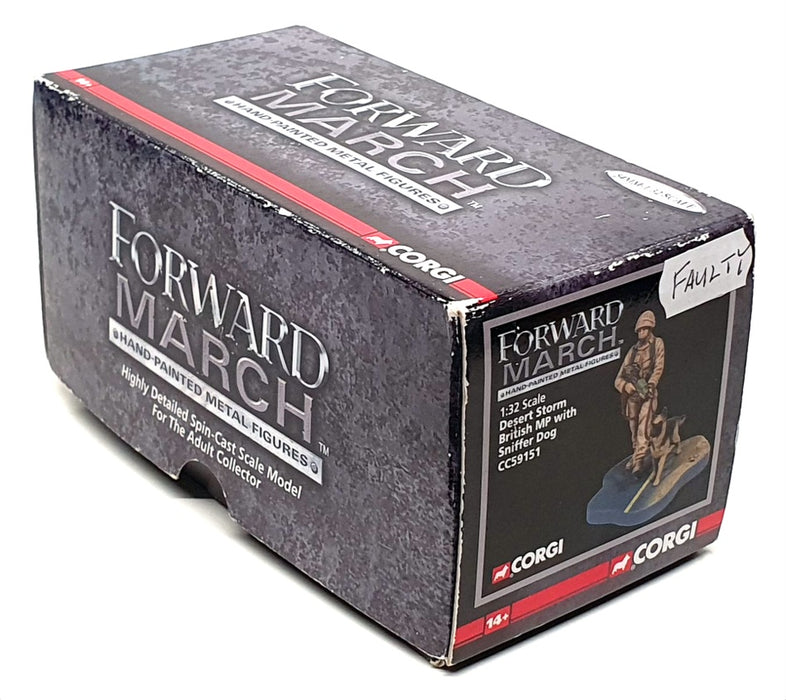 Corgi 1/32 Scale Metal Figure CC59151 - Desert Storm British MP With Sniffer Dog