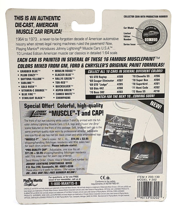 Johnny Lightning 1/64 Scale 200-130- Muscle Cars 1971 Plymouth Hemi Cuda - Green