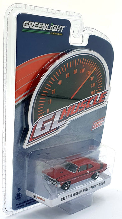 Greenlight 1/64 Scale 13270-E - 1971 Chevrolet Nova Yenko Deuce - Red