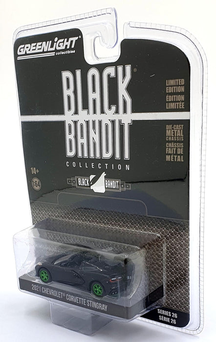 Greenlight 1/64 Scale 28090 - 2021 Chevrolet Corvette Stingray - Black