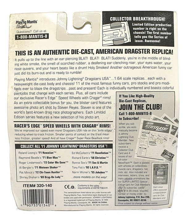 Johnny Lightning 1/64 Scale 320-140 - Dragsters USA 1971 Sox Martin - Sox