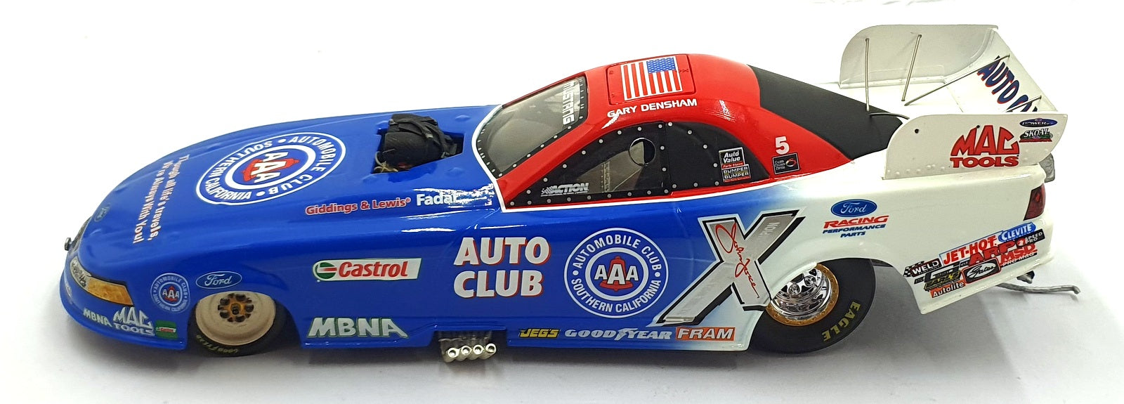 Action 1/24 Scale 102699 - Mustang Funny Car Dragster 2002 - Densham