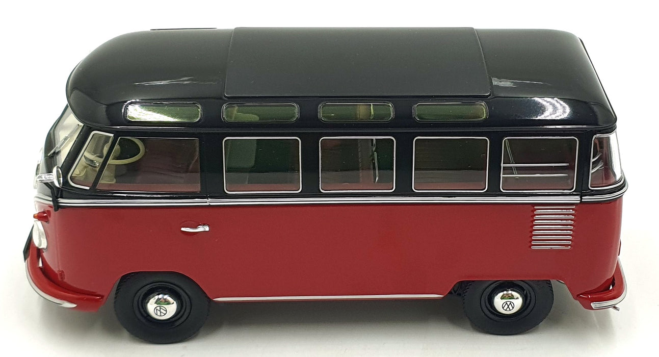 KK Scale 1/18 Scale KKDC180153 - 1962 Volkswagen T1 B Samba - Red/Black