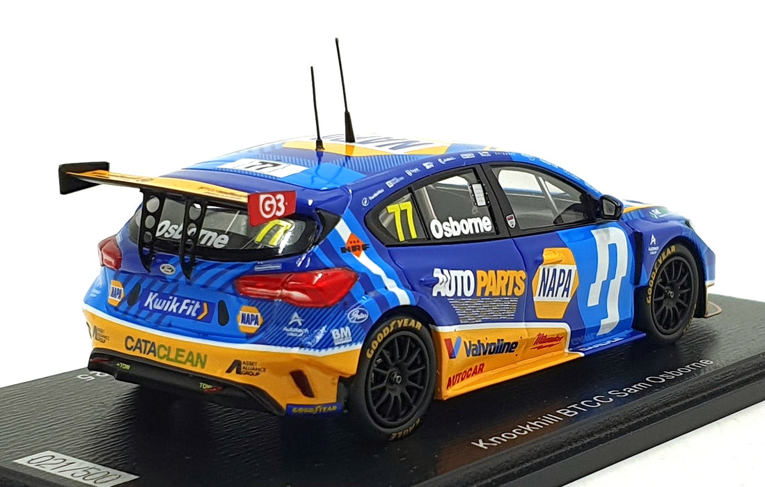 Spark 1/43 Scale UK038 - NAPA Racing UK Ford Focus #77 BTCC 2025 - Osborne