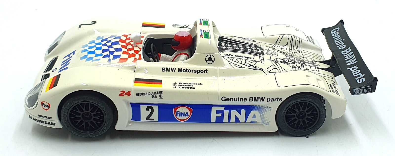 Ninco 1/32 Scale Slot Car 240226 - BMW #2 Winkelhock/Martini/Cecotto