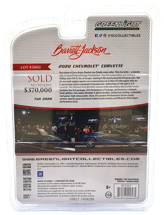 Greenlight 1/64 Scale 37230-F - 2020 Chevrolet Corvette Stingray - Black