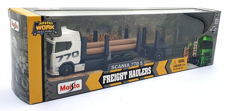 Maisto 11682 - Scania 770 S Double Trailer With Load - White/Black