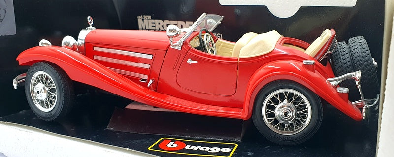 Burago 1/18 scale Diecast 3020 - Mercedes Benz 500K Roadster 1936 - Red