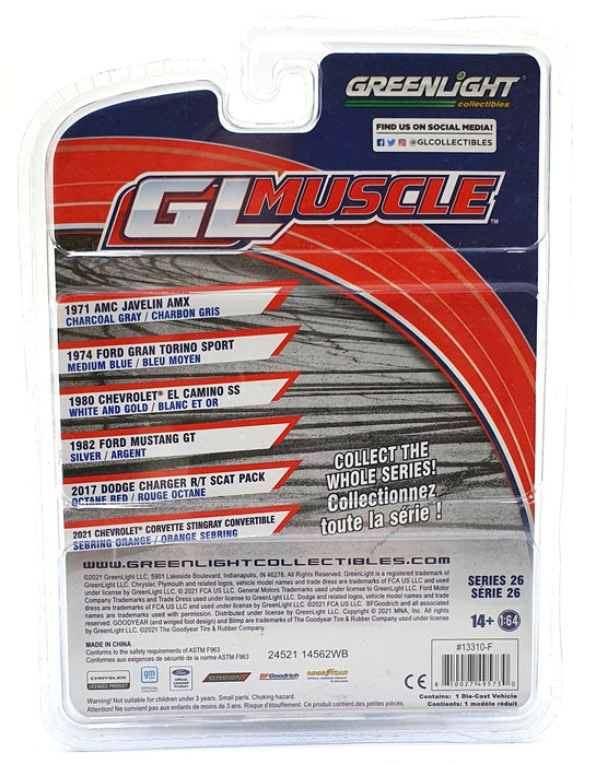 Greenlight 1/64 Scale 13310-F '21 Chevrolet Corvette Stingray Convertible Orange