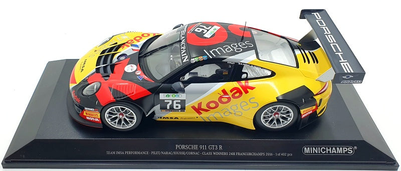 Minichamps 1/18 Scale 155 166176 Porsche 911 GT3 R IMSA Kodak #76 2016