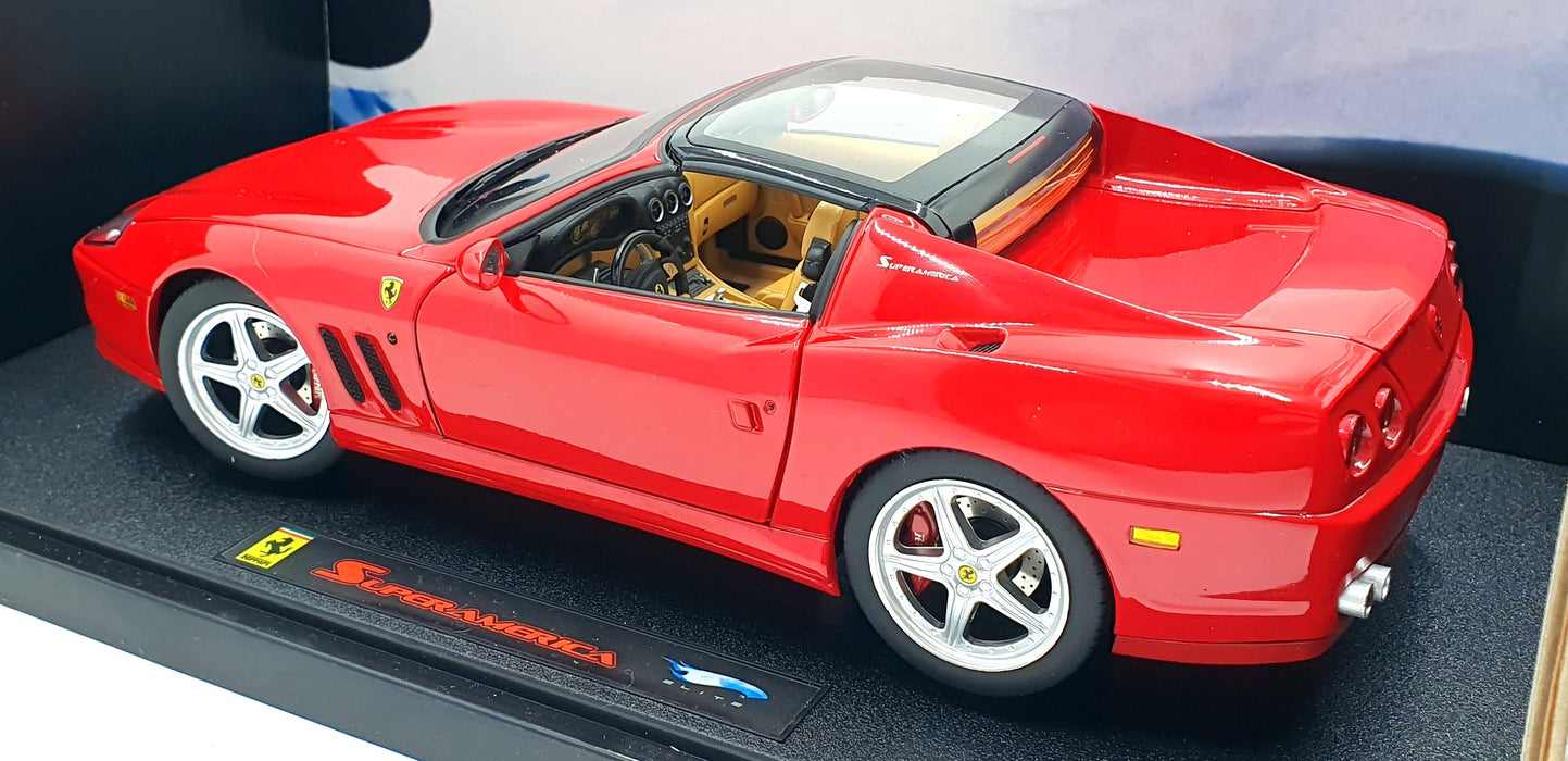 Hot Wheels Elite 1/18 Scale Diecast J2921-0510 - Ferrari Superamerica - Red