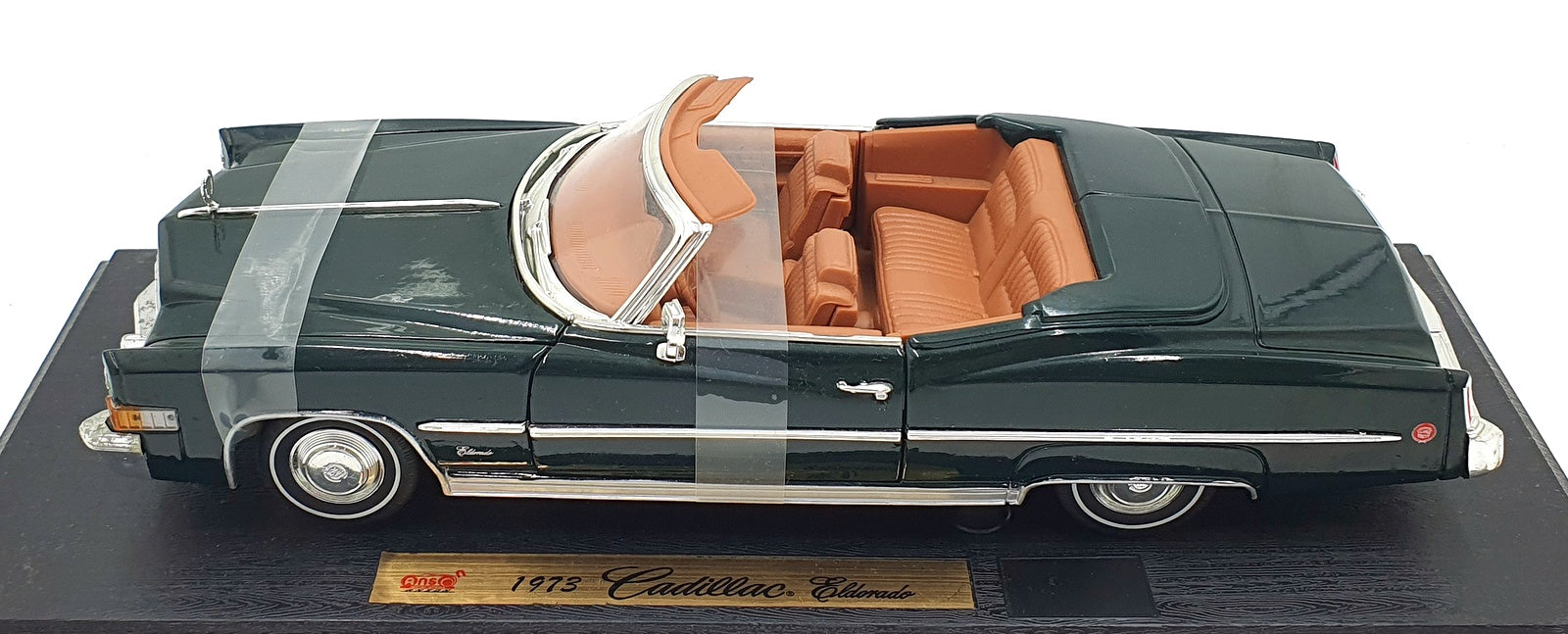 Anson 1/18 Scale Diecast 30387 - 1973 Cadillac Eldorado Convertible Met Dk Green