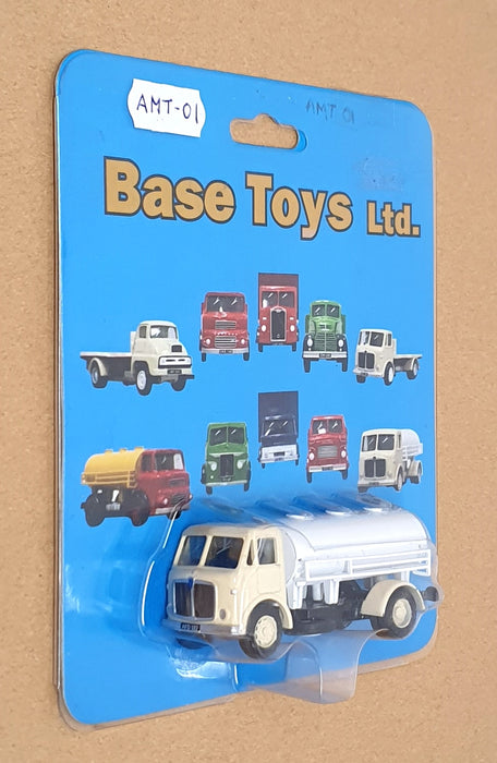Base Toys 1/76 Scale AMT-01 - AEC Mercury Tanker Truck - Cream/White