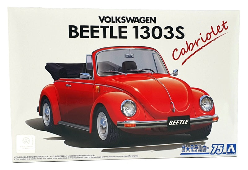 Aoshima 1/24 Scale Unbuilt Kit 06154 - Volkswagen Beetle 1303S Cabriolet
