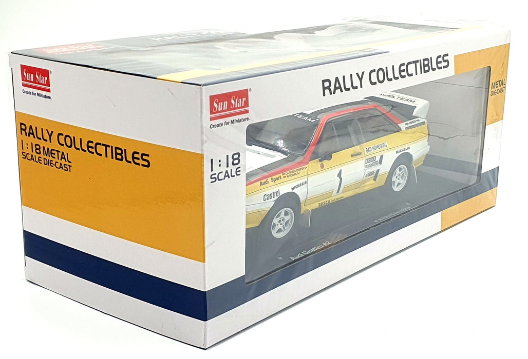 Sun Star 1/18 Scale 4258 Audi Quattro A2 #1 1st MC Rally 1984 Rohrl/Geistdorfer