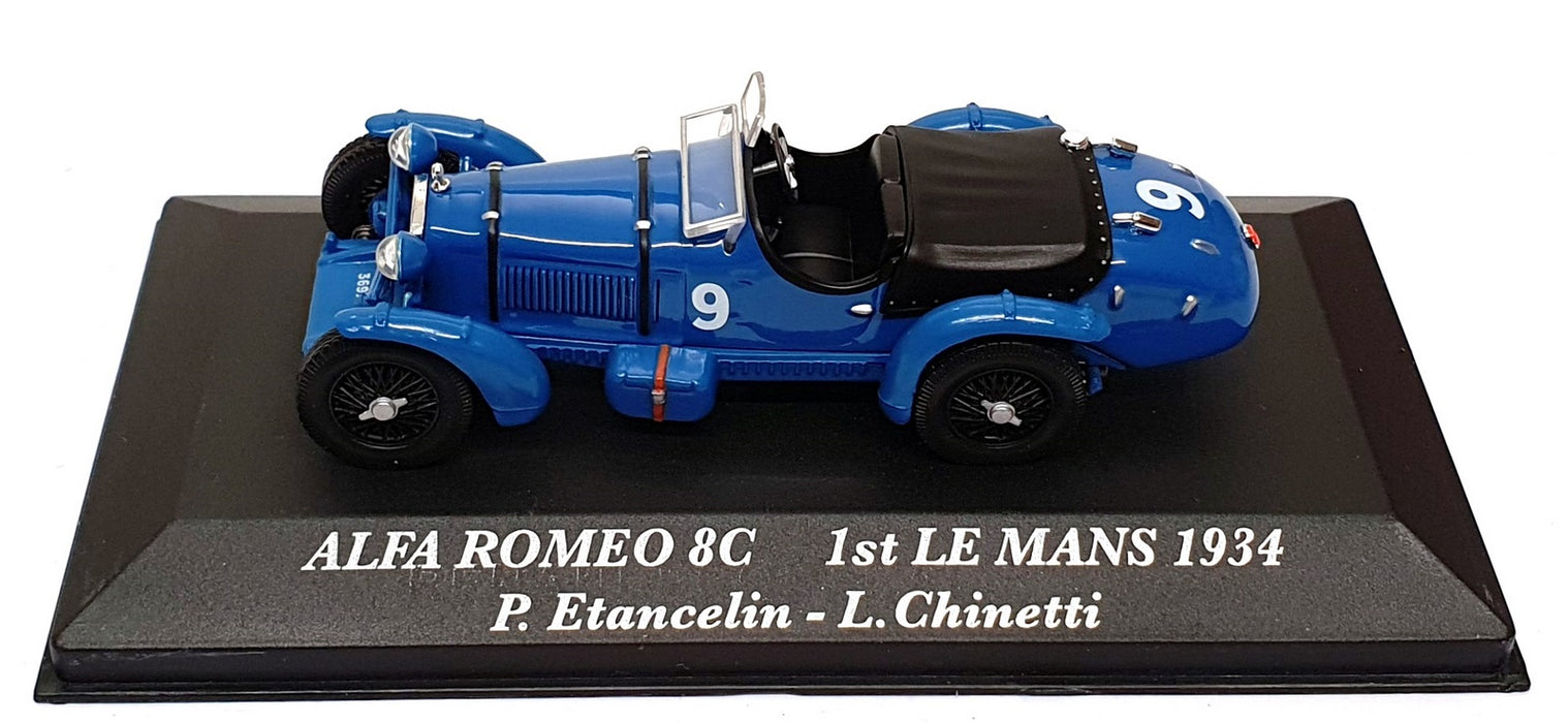 Altaya 1/43 Scale AR1934 - Alfa Romeo 8C 1st #9 Le Mans 1934 - Blue