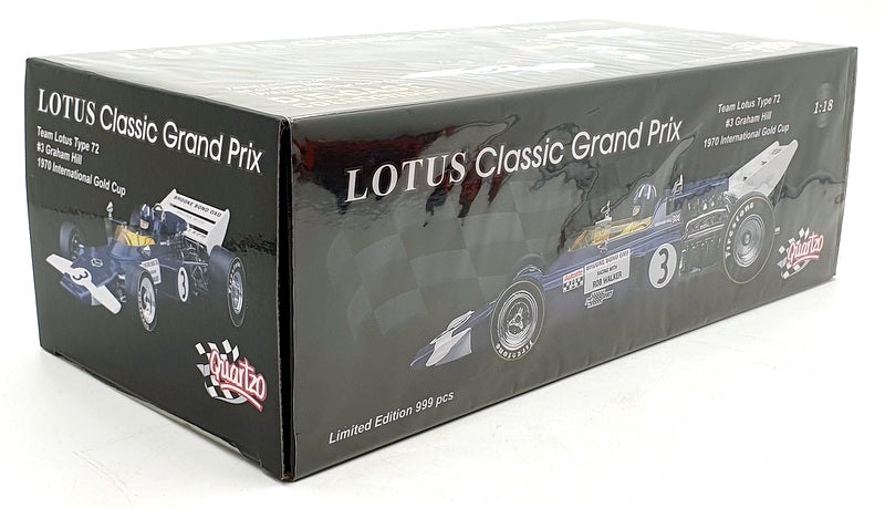 Quartzo 1/18 Scale Diecast 18279 - Lotus Type 72 #3 G.Hill 1970 Gold Cup