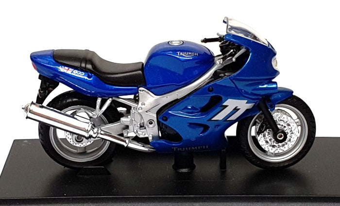 Welly 1/18 Scale TY3822 - 2002 Triumph TT600 Motorbike - Met. Blue