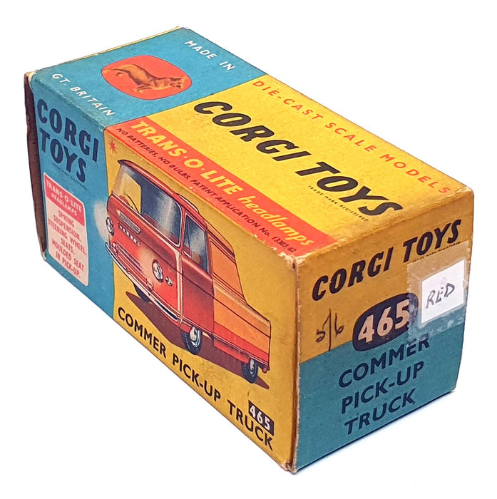 Corgi Toys Original Diecast 465 - Commer Pickup Truck - Red/Yellow