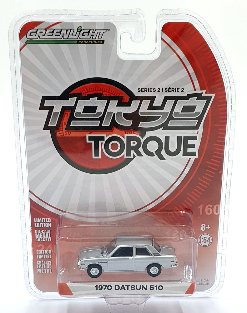 Greenlight 1/64 Scale 29900-B - 1970 Datsun 510 - Silver