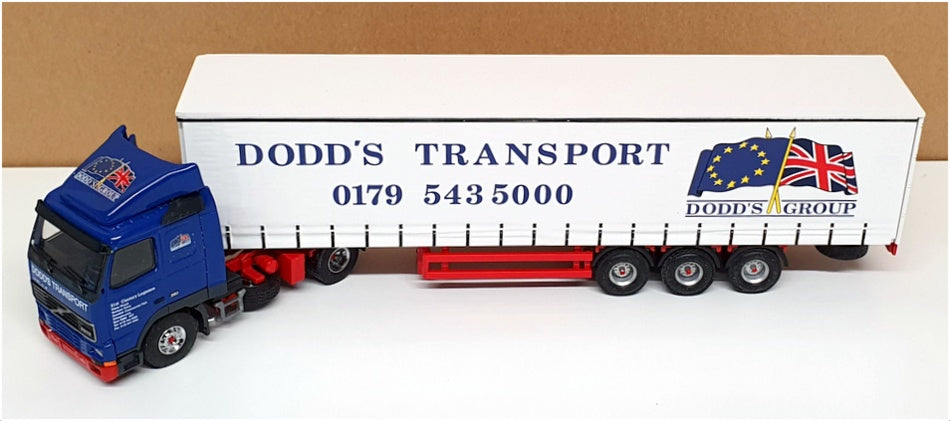 Tekno 1/50 Scale No. 76 - Volvo FH12 Curtainside Truck "Dodd's" - Blue/White