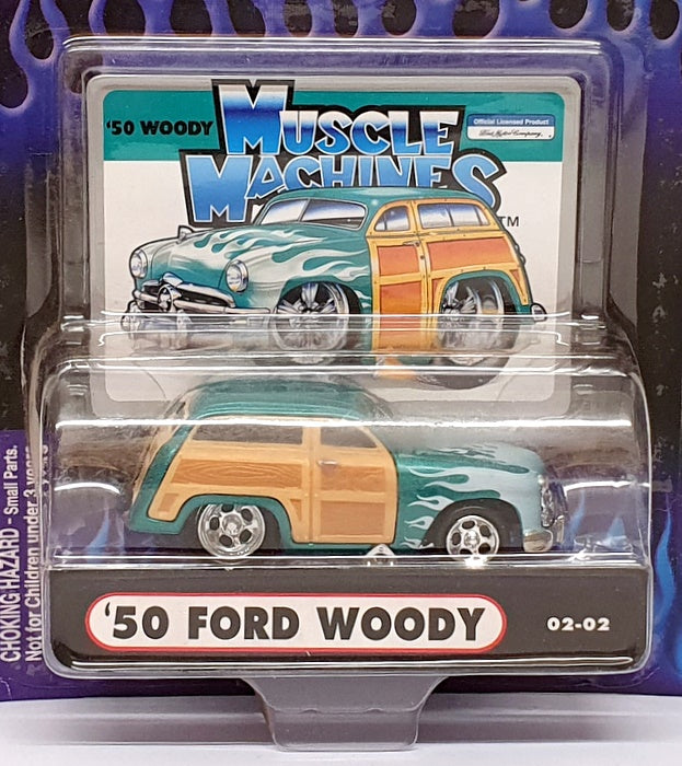 Muscle Machines 1/64 Scale 71161 02-02 - 1950 Ford Woody - Green