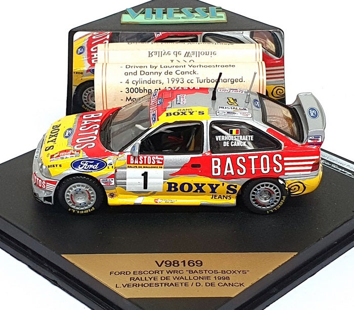 Vitesse 1/43 Scale V98169 - Ford Escort WRC #1 De Wallonie Rally 1998
