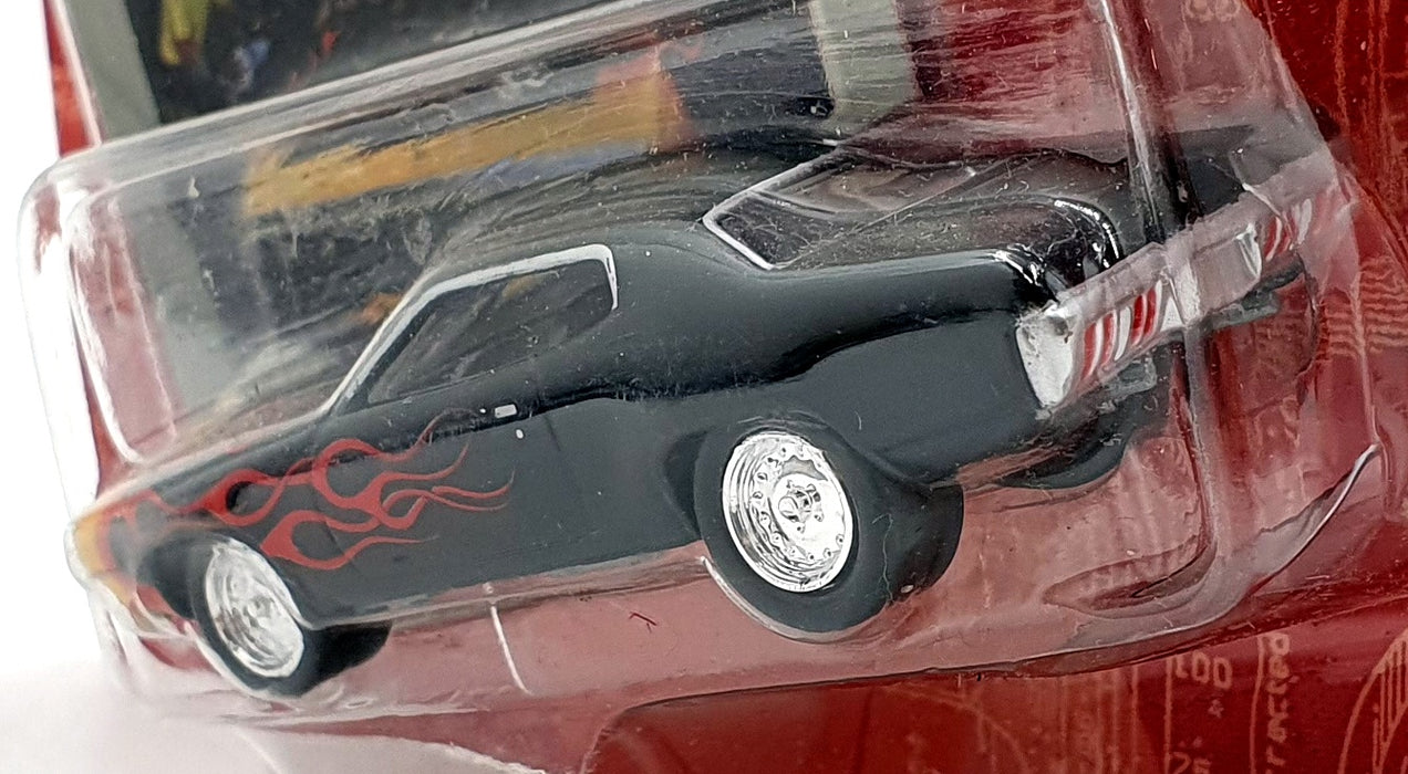 Johnny Lightning 1/64 Scale 992-02 - 1971 Plymouth Road Runner - Black/Flames